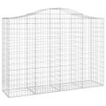 vidaXL Oblúkové gabionové koše 12 ks 200x50x140/160 cm pozink. železo