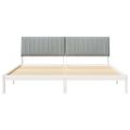 vidaXL Rám postele Biela 200 x 200 cm Masívne borovicové drevo
