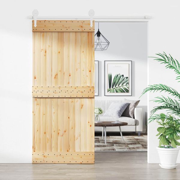 vidaXL Posuvné dvere Prírodná a biela 90 x 210 cm