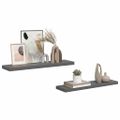 vidaXL Plávajúce nástenné police 2 ks, lesklé sivé 90x23,5x3,8 cm, MDF