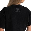 Dámske tričko CropTop Washed Black - STRIX, veľkosť XS, veľkosť oblečenia XS