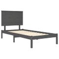 vidaXL Posteľný rám sivý borovicový masív 100x200 cm