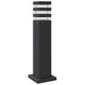 vidaXL Vonkajšie stojace lampy so senzorom 3 ks čierne 50 cm hliník