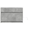 vidaXL TV stolík s LED betónovosivý 91x34x61 cm kompozitné drevo