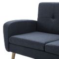 vidaXL 3-miestna textilná pohovka, tmavosivá