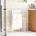 vidaXL Voľne stojaci stojan na uteráky biely 48x24x79 cm železo