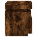 vidaXL Nočné stolíky s LED svetlami 2 ks dymový dub 40x39x48,5 cm