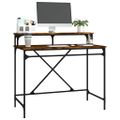 vidaXL Stôl dub sonoma 100x50x90 cm spracované drevo a železo