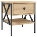 vidaXL Nočné stolíky 2 ks dub sonoma 40x42x45 kompozitné drevo