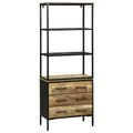 vidaXL Highboard Hnedá 70 x 35 x 180 cm Masívne mango drevo