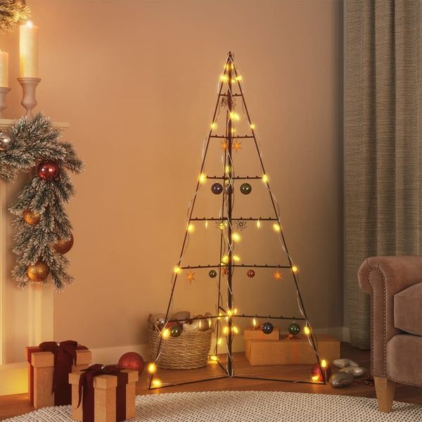 vidaXL Kovový vianočný dekoratívny stromček čierny 140 cm