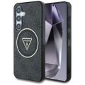 Guess HC Magnetic IML Metal Glitter 4G Circle Triangle case for Samsung Galaxy S25 black
