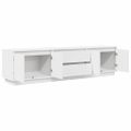 vidaXL TV skrinka s LED svetlami biela 193,5x41x50 cm