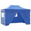 vidaXL Párty stan 280 x 410 x 315 cm Modrá Oxfordská látka