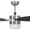 vidaXL Stropný ventilátor so svetlom a ovládačom 76 cm, tmavohnedý