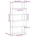 vidaXL Knižnica/deliaca stena 80x25x163,5 cm masívna borovica