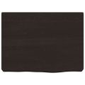 vidaXL Kúpeľňová doska tmavohnedá 40x30x(2-6) cm ošetrený masív
