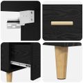 vidaXL Highboard Čierny dub 69,5 x 32,5 x 180 cm Kompozitné drevo