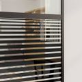 vidaXL Sklenené dvere 76 x 2 x 205 cm Hliník Čierna
