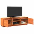 vidaXL TV skrinka voskovohnedá 140x35x40 cm masívna borovica
