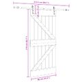 vidaXL Posuvné dvere NARVIK 90 x 210 cm (213,5 cm) Prírodná a čierna