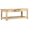 vidaXL Konferenčný stolík 110x50x45 cm mangovníkový masív ručne maľovaný