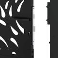 vidaXL Záhradná brána čierna 100x125 cm oceľový dizajn plameňa