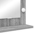 vidaXL Toaletné zrkadlo Sivý Sonoma 60 x 55 x 18 cm Obdĺžnikový