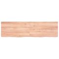 vidaXL Kúpeľňová doska bledohnedá 180x50x(2-6) cm ošetrený masív