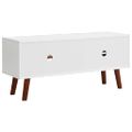 vidaXL TV skrinka 110x35x50 cm masívne akáciové drevo a MDF