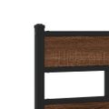 vidaXL Kovový posteľný rám bez matraca hnedý dub 90x200 cm