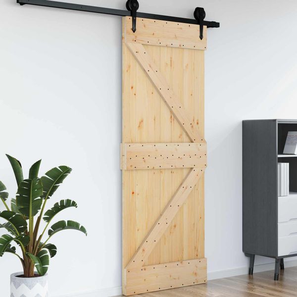 vidaXL Dvere NARVIK Prírodná 85 x 210 cm Masívne borovicové drevo