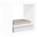 vidaXL Nástenné police 4 ks biele 22x15x22 cm