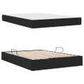 vidaXL Postel s úložným prostorem a matrací Čierna 140 x 190 cm