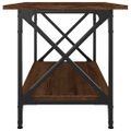 vidaXL Konferenčný stolík hnedý dub 80x45x45 cm sprac. drevo a železo