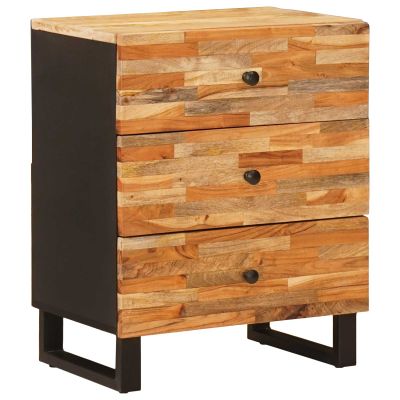 vidaXL Skriňa na posteľ Hnedá 50 x 33 x 62 cm Masívne mango drevo
