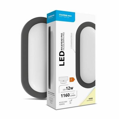 Modee LED Bulkhead Oval prepážkové oválne svetlo 12W 4000K 1160 lm, čierna  (ML-BH4000K12WO-B)