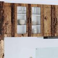 vidaXL Nástenný sklenený kabinet PORTO Staré drevo 80 x 31 x 80 cm