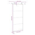 vidaXL Posuvné dvere s kovaním ESG sklo a hliník 90x205 cm