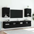 vidaXL TV skrinka s LED svetlami čierna 40,5x30x60 cm