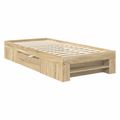 vidaXL Rám postele Sonoma dub 80 x 200 cm Kompozitné drevo