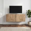vidaXL Nástenná TV skrinka 98 x 41 x 30 cm Dub artisan