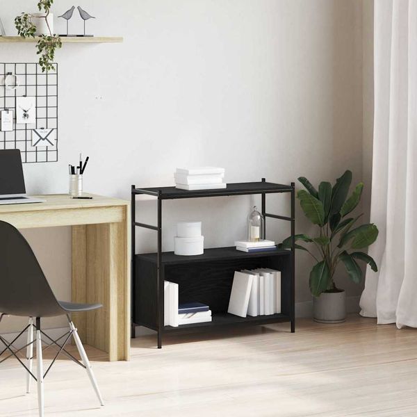 vidaXL Regál na knihy Čierny dub 80 x 30 x 78.5 cm Kompozitné drevo