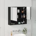 vidaXL Zrkadlová skrinka Čierna 59 x 17 x 55 cm Kompozitné drevo