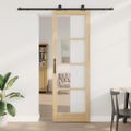 vidaXL Posuvné dvere ORKDAL 78 x 232 cm Prírodná a čierna