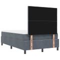 vidaXL Posteľ s pružinovým rámom Tmavo šedá 200 x 120 cm Zamat