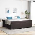 vidaXL Rám postele s matracmi Tmavohnedá 200 x 200 cm látka