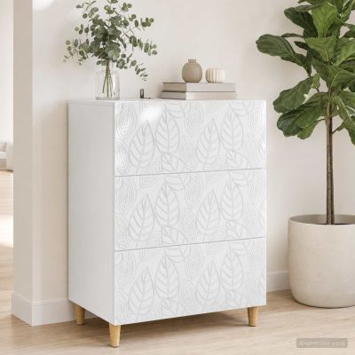 vidaXL Zásuvkový kabinet Biela 66 x 34,5 x 90 cm Kompozitné drevo