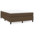 vidaXL Posteľný rám s boxspringom tmavohnedá 140x190 cm látka