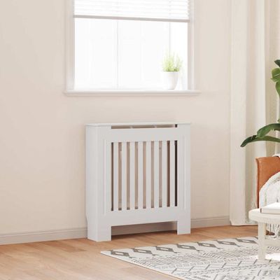 vidaXL Kryt radiátora 2 pcs Biela 78 x 19 x 81,5cm Kompozitné drevo